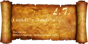 Lestár Tamás névjegykártya
